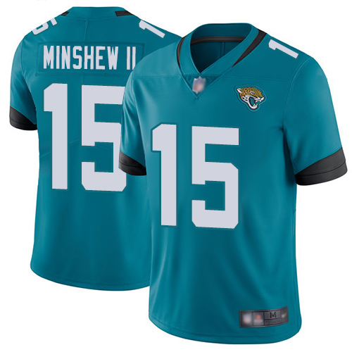 Jacksonville Jaguars 15 Gardner Minshew II Teal Green Alternate Youth Stitched NFL Vapor Untouchable Limited Jersey